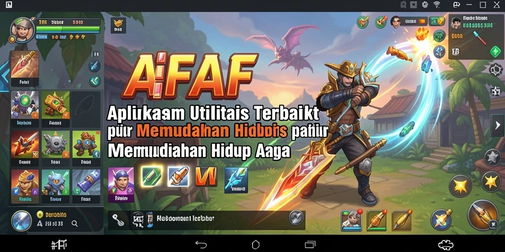 Screenshot utama AFAF yang menampilkan antarmuka aplikasi Utility.