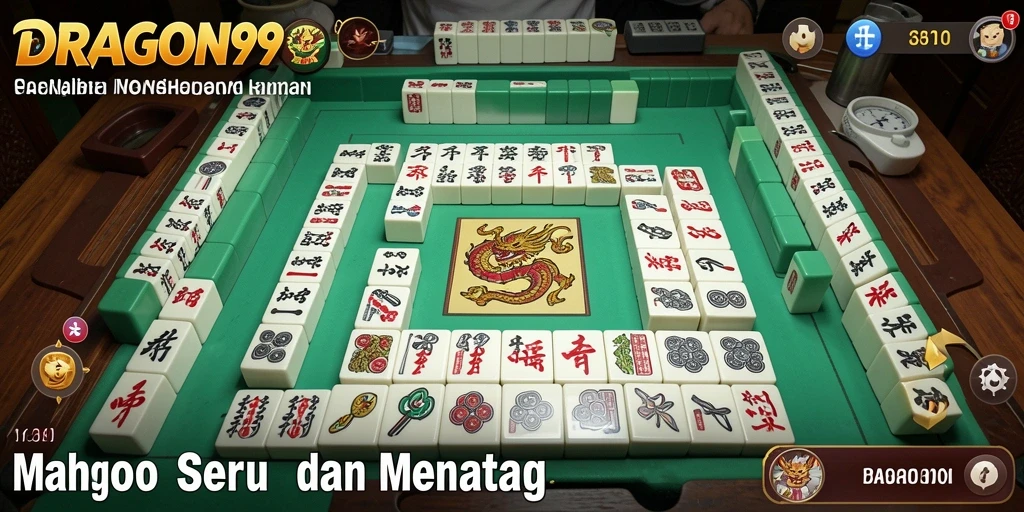 Tangkapan layar DRAGON99 menampilkan gameplay Mahjong yang menarik dan seru.