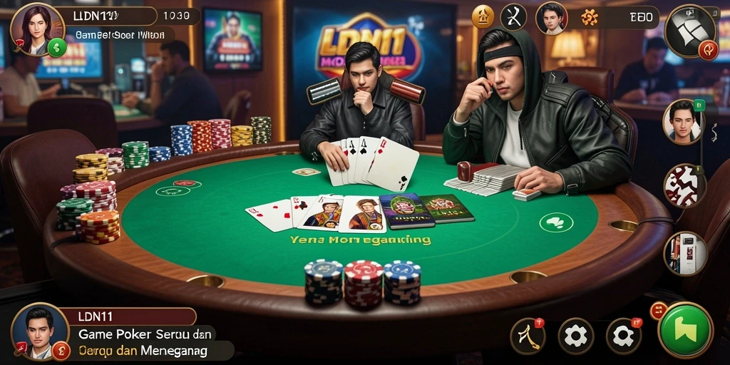 Tampilan gameplay poker seru di LDN11.