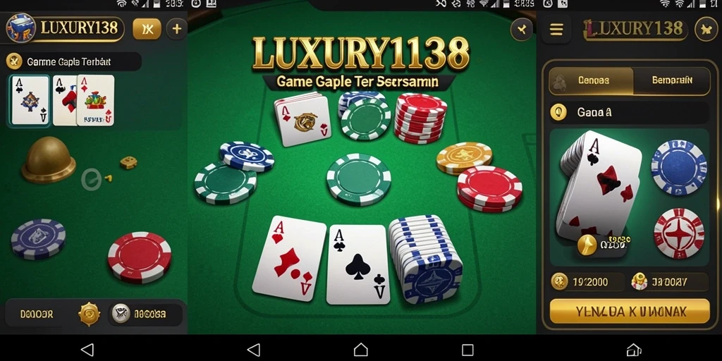 Tampilan gameplay seru LUXURY138 saat bertanding Gaple.