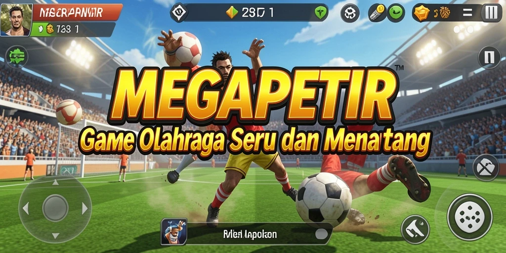 Tampilan gameplay seru di MEGAPETIR dengan berbagai cabang olahraga.