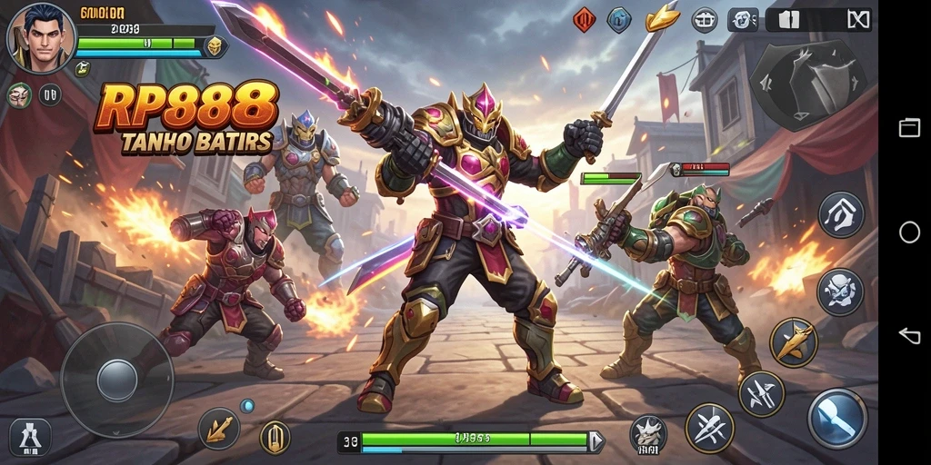 Tampilan screenshot gameplay RP888 menampilkan pertarungan yang seru dan grafis menawan.